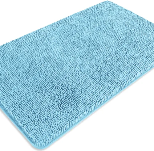 Miniatura 194 de Alfombra de baño pequeña de 12 x 18 pulgadas, lavable y absorbente, antideslizante, alfombra de baño de felpilla gruesa y suave para baño, ducha