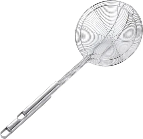 Miniatura 2 de Espumador de araña de acero inoxidable, juego de 2 cucharas coladoras de pasta de cocina profesional con mango largo