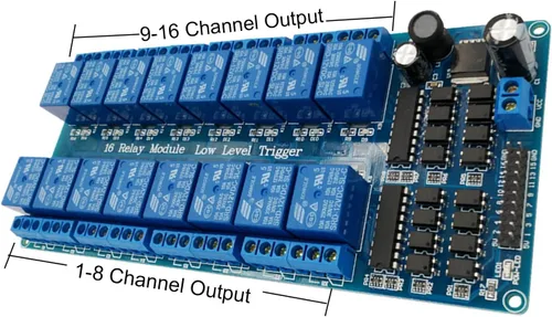 Miniatura 3 de Placa de módulo de relé de 16 canales de 12 V para Arduino DSP AVR PIC ARM 1 módulo de relé de 16 canales