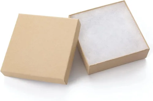 GEFTOL Cajas de regalo de joyería, paquete de 96 cajas de joyería de cartón de 3.5 x 3.5 x 1 pulgadas, pequeñas cajas de regalo para joyas, aretes,
