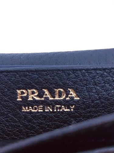 Miniatura 6 de Prada 1MC122 Vitello - Funda de piel para tarjetas de crédito piel de becerro color negro
