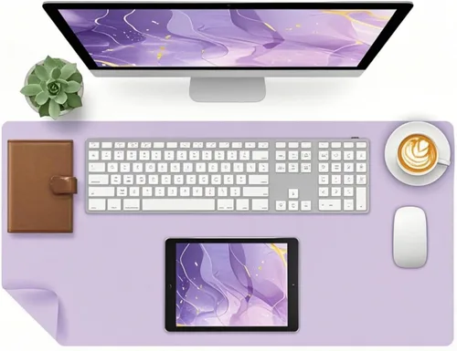 Miniatura 28 de Bloss Almohadilla de escritorio de cuero y reposamuñecas para teclado, alfombrilla grande para mouse + almohadilla para teclado + soporte de muñeca