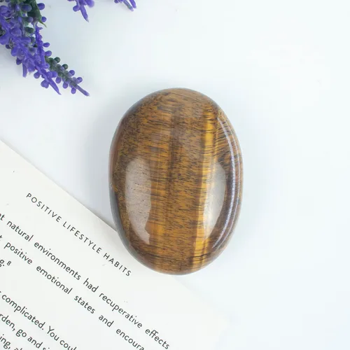 Miniatura 3 de Crocon® Piedra de palma grande de ojo de tigre de 1.969 in, más de 900 quilates, piedras de bolsillo para equilibrio natural de chakras, piedras