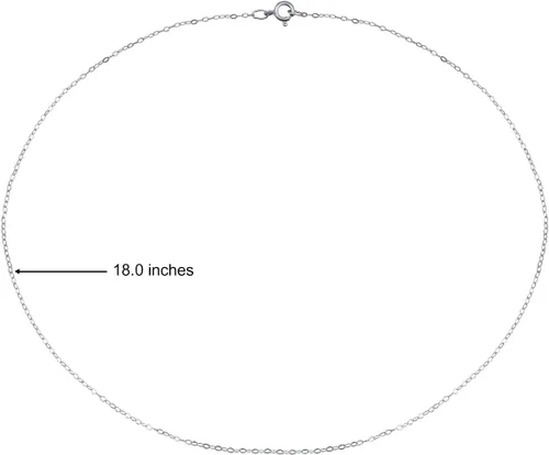 Miniatura 5 de Hoops & Loops Collar de plata de ley 925 de 0.035 in de fino y delicado collar de cadena de cable para mujeres, adolescentes, niñas, hombres, 16