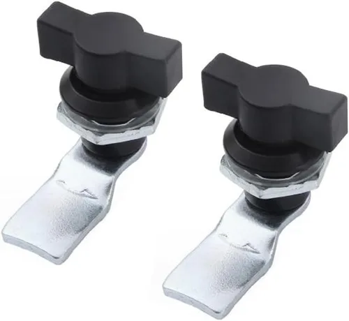 Miniatura 8 de WJSKDQ Cerradura de leva de pulgar compensada accionada por el pulgar, 2 unidades, cerradura de leva negra Negro