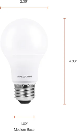 Miniatura 6 de Sylvania ECO - Bombilla LED A19, equivalente a 60 W, eficiente 9 W, 7 años, 750 lúmenes, no regulable, esmerilada, luz diurna de 5000 K, 24