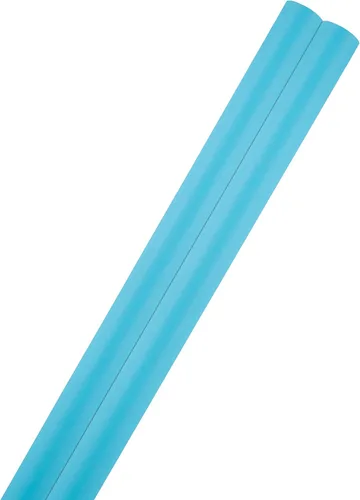 Miniatura 2 de JAM Paper Envoltura de regalo mate – 50 pies cuadrados en total (30 pulgadas x 10 pies cada uno) – Azul brillante mate/Azul pavo real – 2 rollos por