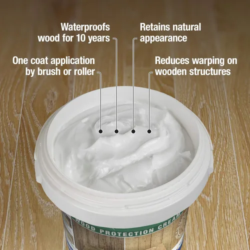 Miniatura 2 de Roxil Crema selladora de madera (1.5 galopn transparente), tratamiento y sellador de madera impermeable de una sola capa para exteriores, resistente