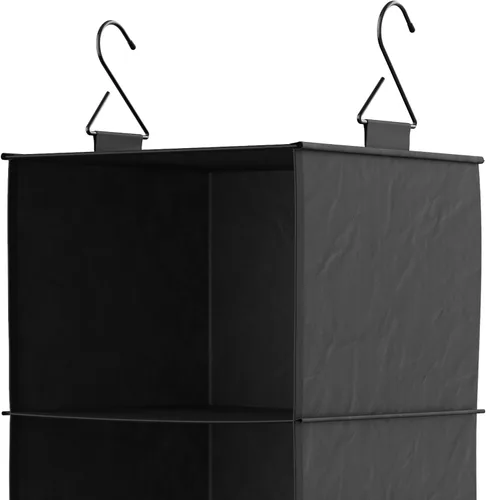Miniatura 6 de ClosetMaid Organizador de armario colgante de tela de 3 estantes con barra de ropa para camisas, suéteres, pantalones, sombreros, zapatos, monederos