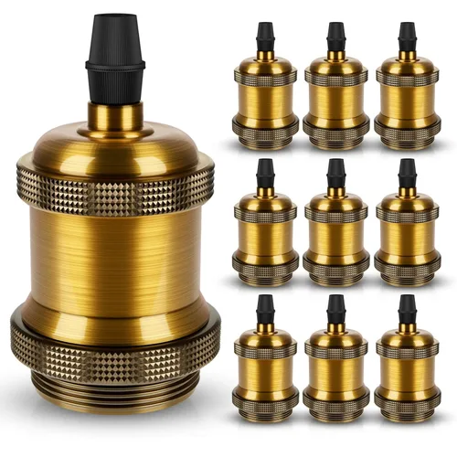 Miniatura 14 de DiCUNO E26 Enchufe de lámpara Edison vintage, portalámparas colgante retro, reemplazo de portalámparas, aspecto antiguo para iluminación industrial
