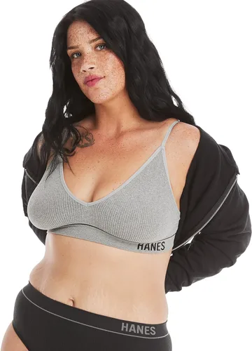 Miniatura 4 de Hanes Womens Originals Seamless Triangle Rib Bralette, Ribbed Wirefree Bra, ComfortFlex Fit