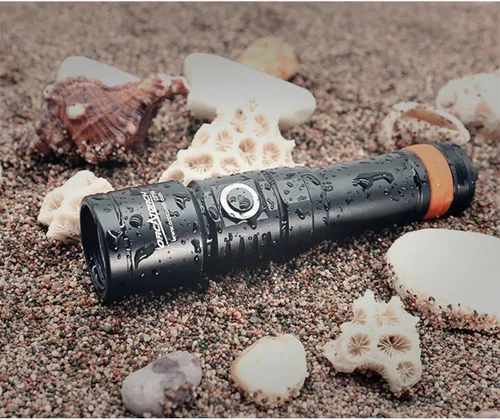 Miniatura 7 de ORCATORCH D710 Luz de Buceo, Linterna Subacuática Super Brillante de 3000 Lúmenes con Haz Estrecho de 6 Grados, Antorcha de Buceo Nocturna Negro
