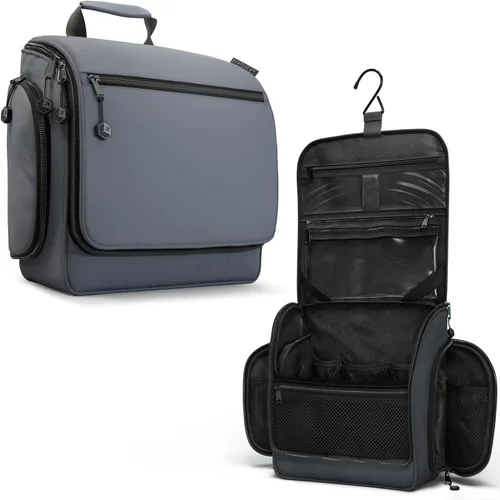 Miniatura 21 de VENTURE 4TH Neceser de viaje colgante para mujeres y hombres - Organizador grande de artículos de tocador con 18 compartimentos, bolsa extraíble