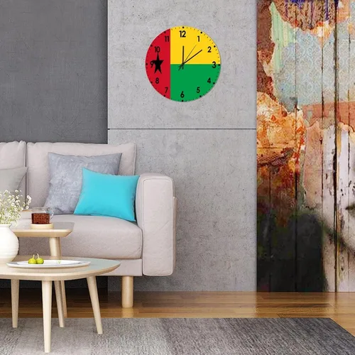 Miniatura 136 de Cheyan Reloj de pared con bandera de Canadá de 12 pulgadas, silencioso, sin tictac, de PVC, funciona con pilas, reloj redondo decorativo, regalo