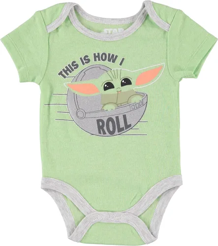 Miniatura 2 de Star Wars Body de bebé para niños, paquete de tres - Ropa de bebé Yoda