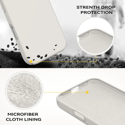 Miniatura 246 de GUAGUA Funda compatible con iPhone 17 Pro Max de 6.9 pulgadas, silicona líquida, goma de gel suave, delgada, forro de microfibra delgada