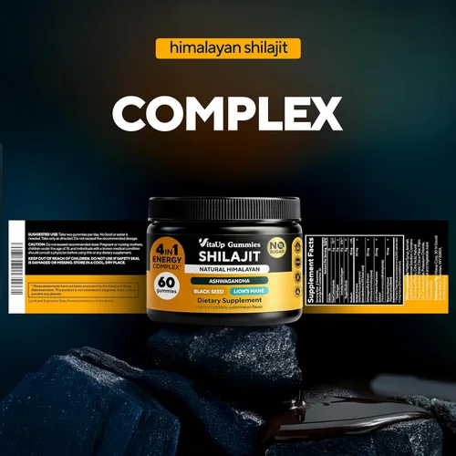 Miniatura 11 de VitaUp Gomitas Shilajit del Himalaya para hombres y mujeres – Gomitas Shilajit sin azúcar con ácido fúlvico – Energía pura, inmune y apoyo al