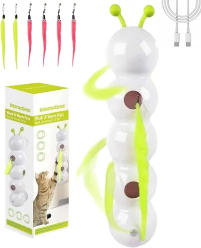 Miniatura 12 de Caterpillar - Juguete inteligente interactivo para gatos, juguetes recargables activados por movimiento, resistentes a las mordeduras, juguetes