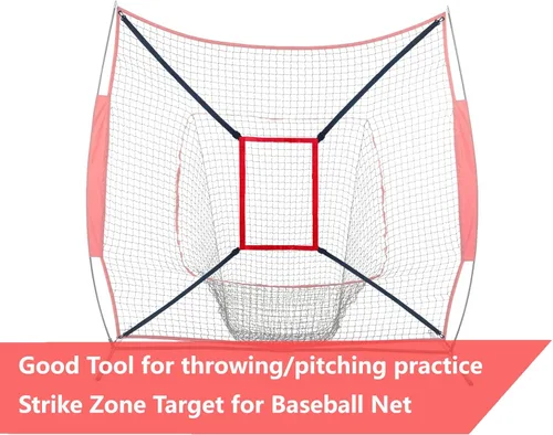 Miniatura 2 de Objetivo Strike Zone para red de béisbol y softbol, objetivo de práctica para lanzamiento, golpeo, bateo y atrapada, ayudas de entrenamiento