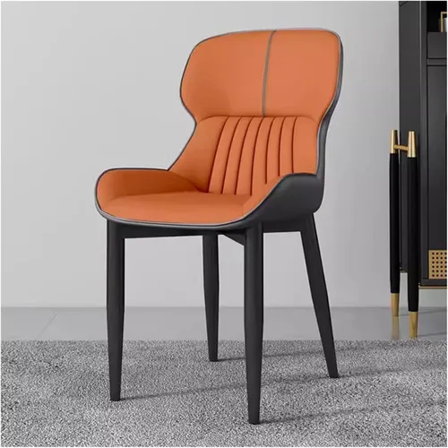 Miniatura 7 de Accent Chairs, Modern Accent Chairs Faux Leather Dining Chairs Mid Century Side Chair Leisure Chair with Metal Legs for Living Room