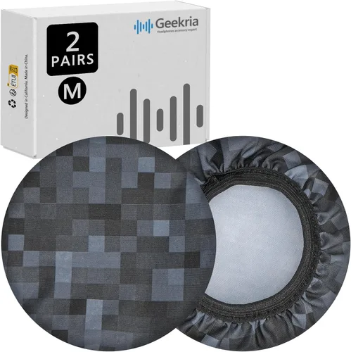 Miniatura 8 de Geekria 2 pares de fundas para auriculares de tela flexible – Certificado de seguridad del producto – Protectores de auriculares lavables