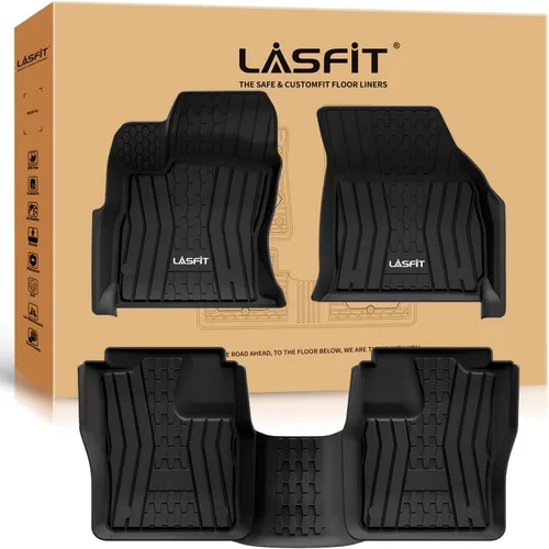 Miniatura 37 de LASFIT Tapetes de elastómero termoplástico para 1a y 2a fila de asientos de auto, para todo tipo de clima