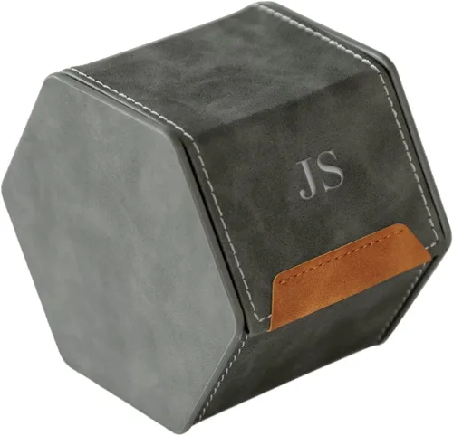 Miniatura 18 de Funda protectora de viaje para reloj de 1 ranura, organizador de relojes de alta calidad, con cuero vegano, almohada ajustable para cualquier reloj