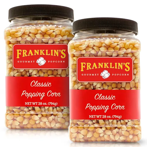 Miniatura 11 de Tubo de palomitas gourmet de Franklin's de 28 oz: granos clásicos para hacer palomitas - Hecho en EE. UU., sin OMG y 100% natural - Granos