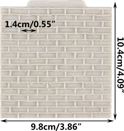 Miniatura 2 de Molde de silicona con textura de pared de ladrillo de roca, moldes de silicona para corteza de árbol de grano de madera, para decoración