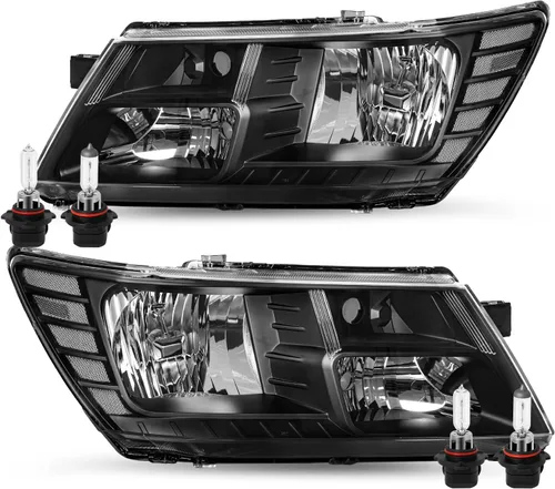 Miniatura 6 de JSBOYAT Conjunto de faros delanteros y luces traseras de repuesto para Dodge Journey 2009-2020, lado del conductor y del pasajero, carcasa negra