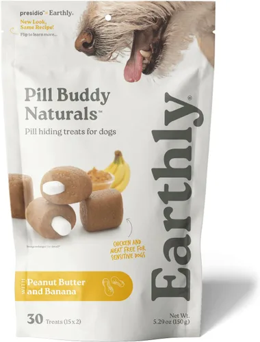 Miniatura 21 de Pill Buddy Naturals de Earthly - Golosinas para ocultar píldoras de pato (sin pollo) para perros - Bolsillo para píldoras de cualquier tamaño - 30