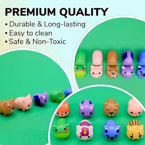 Miniatura 4 de Juguetes a granel, figuras de animales en forma de bellota para niños, 25 figuras pequeñas para recuerdos de fiesta, rellenos de huevos de Pascua