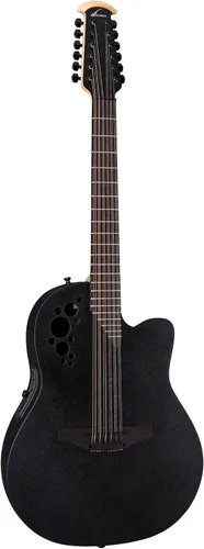 Miniatura 8 de Ovation Mod TX Collection 1868TX-5 - Guitarra acústica eléctrica, color negro texturizado, cuerpo supersuperficial