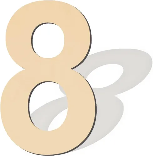 Miniatura 16 de Números de madera sin acabar - 3 grande de 15 pulgadas, en blanco y grande para manualidades de bricolaje, decoraciones de bodas y fiestas de Número