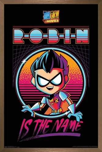Miniatura 13 de Trends International DC Comics - Póster de pared de Teen Titans Go to The Movies-Robin, 14.725 x 22.375 pulgadas, versión enmarcada de madera