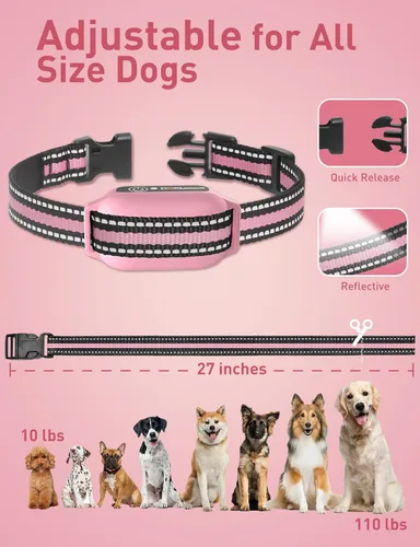 Miniatura 12 de Collar de Entrenamiento para Perros sin Choque, Collar de Perro con Pitido y Vibración con Control Remoto 853M, Collar de Vibración para Perros