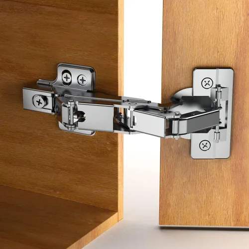 Miniatura 9 de Chibery Paquete de 2 bisagras de esquina Lazy Susan de 135°, base de bisagra tridimensional ajustable, ajuste 3D, superposición completa oculta