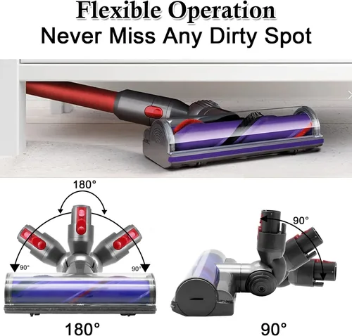 Miniatura 5 de Cabezal de limpieza de liberación rápida para aspiradoras Dyson V7 V8 V10 V11, cabezal de reemplazo eléctrico para pisos de madera dura y alfombras