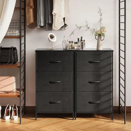 Miniatura 7 de AODK Cómoda para Dormitorio, Mesita de Noche, Cajonera Pequeña, Mesa de Centro para Sala de Estar, Cómoda de Armario con 3 Cajones Organizador