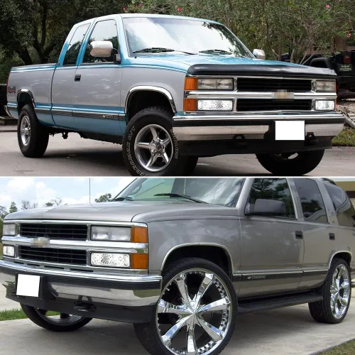 Miniatura 4 de Lente ahumada compatible con GMC Chevy C/K 1500/2500/3500 1995 1996 1997 1998 GMC Chevy C/K 1500/2500/3500 para luces de estacionamiento de esquina