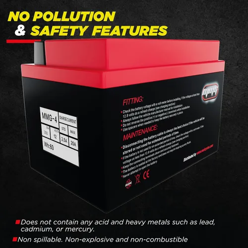 Miniatura 6 de MMG YTZ10S Z10S Batería de ion de litio sellada de 12V 300 CCA para motocicletas Yamaha YZF-R6 FZ8 FZ-07 YZF-R1 FJ09 (MMG4)