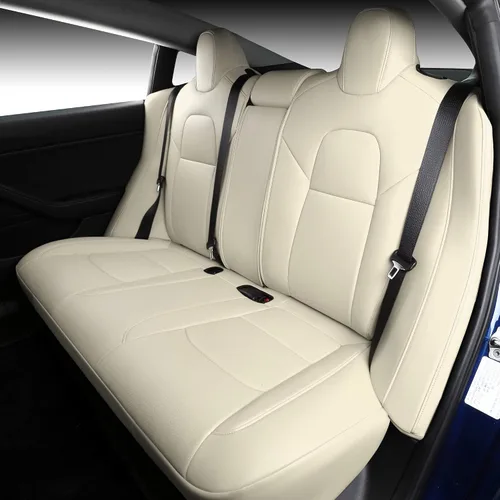 Miniatura 3 de Funda INCH EMPIRE para asiento de coche, ajuste personalizado para Tesla Model 3, protector de cojín de asiento de cuero sintético para 2017 2018