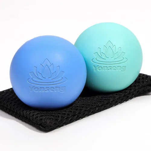 Juego de Pelotas de Terapia de Masaje Físico de Goma Natural, Equipo de Terapia de Pelotas de Masaje Físico para Liberación Miofascial, Terapia de
