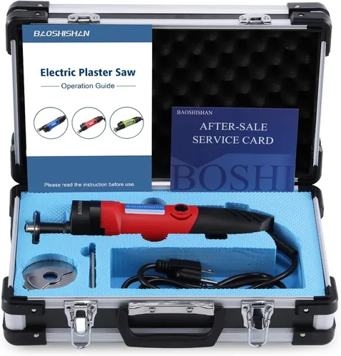 BAOSHISHAN - Sierra de extracción de cortadora eléctrica ortopédica (rojo) | with 3 Types of Alloy Blade, Oscillating Cast Cutter, Skin-Safe Design