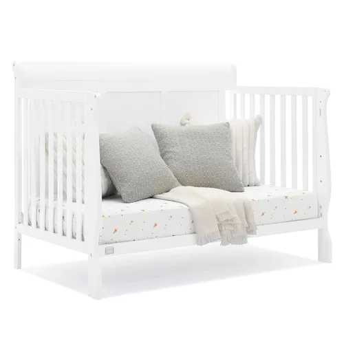 Miniatura 11 de Simmons Kids Carter - Cuna convertible 6 en 1, certificado Greenguard Gold, color blanco bianca