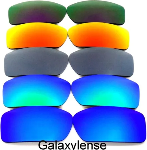 Miniatura 2 de GALAXYLENSE Lentes de repuesto para Oakley Gascan polarizados, color azul, verde, gris, rojo y morado, 5 pares, GRATIS S & H.