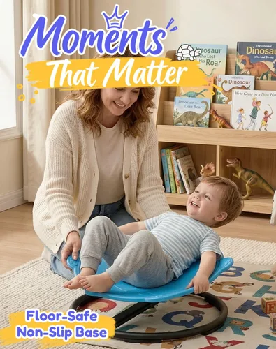 Miniatura 2 de Silla giratoria de tortuga para niños autistas, juguete giratorio sensorial, silla giratoria para niños con autismo, asiento giratorio sensorial