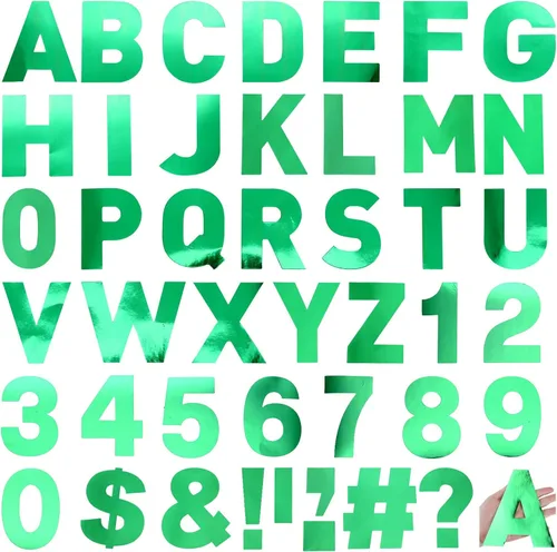 Miniatura 13 de 184 Piezas Calcomanías de Letras de Vinilo Grandes de 6" Calcomanías Grandes de Letras del Alfabeto, Números y Símbolos Autoadhesivas Removibles