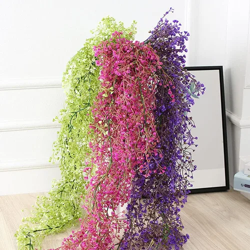 Miniatura 6 de 2 plantas colgantes artificiales para interiores, plantas colgantes falsas al aire libre, plantas artificiales para bodas, fiestas, hogar, jardín