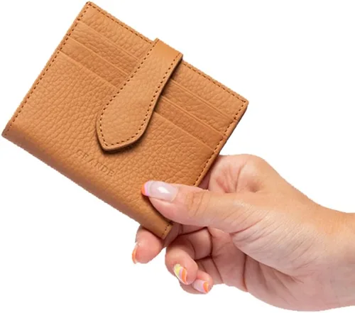 Miniatura 53 de Grande -3803 Cartera unisex, Azul (Iced Blue), Cartera delgada de cuero con cierre a presión pequeño